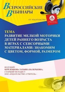 Вебинар «Развитие мелкой моторики детей раннего возраста в играх с сенсорными материалами: знакомим с цветом, формой, размером» - изображение № 1