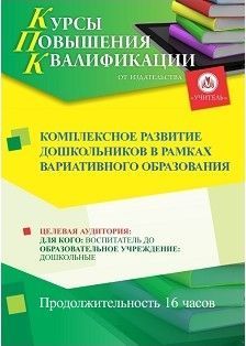 Комплексное развитие дошкольников в рамках вариативного образования (16 ч.) - изображение № 1