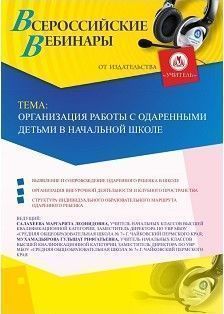 Вебинар &quot;Организация работы с одаренными детьми в начальной школе&quot; - изображение № 1