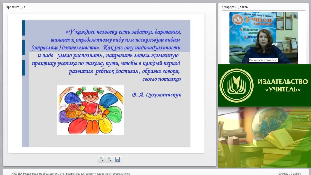 Вебинар &quot;ФГОС ДО: моделирование образовательного пространства для развития одаренности дошкольников&quot; - изображение № 4