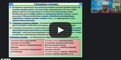 Международный вебинар "Формирование сенсорных эталонов у детей с тяжелыми и множественными нарушениями развития" - видеопрезентация