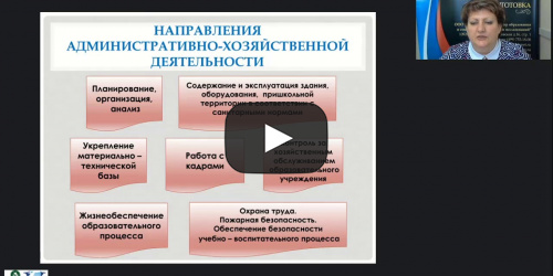 Международный вебинар "Управление административно-хозяйственной деятельностью ОО" - видеопрезентация